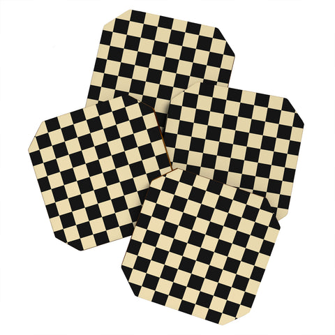 Jen Du Classy Checkerboard Coaster Set