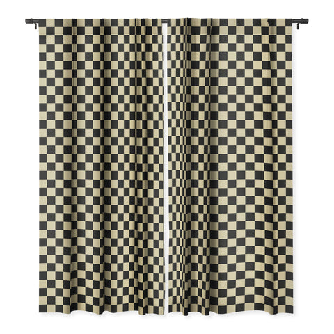 Jen Du Classy Checkerboard Blackout Window Curtain