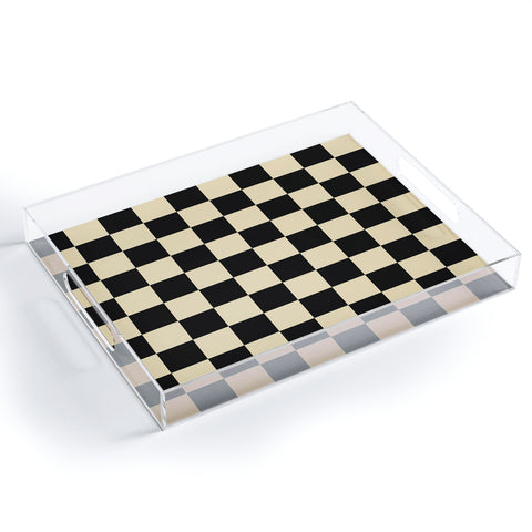 Jen Du Classy Checkerboard Acrylic Tray