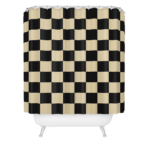 Jen Du Classy Checkerboard Shower Curtain