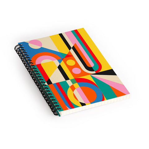Jen Du Colorful Geometrics Spiral Notebook