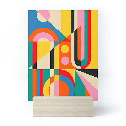 Jen Du Colorful Geometrics Mini Art Print