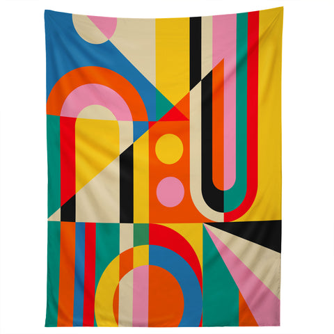 Jen Du Colorful Geometrics Tapestry