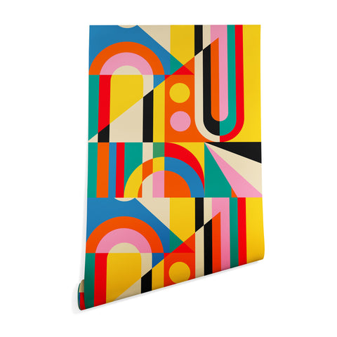 Jen Du Colorful Geometrics Wallpaper