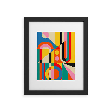 Jen Du Colorful Geometrics Framed Art Print