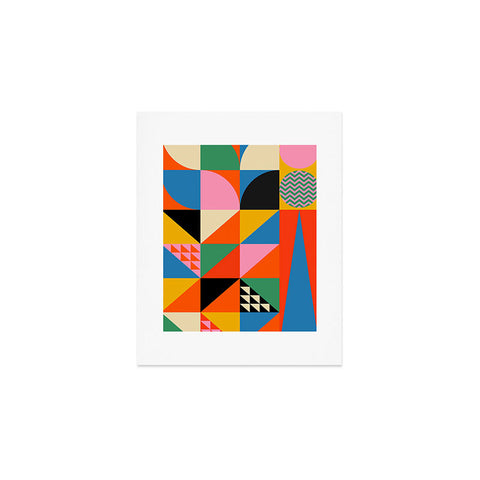 Jen Du Geometric abstraction in color Art Print