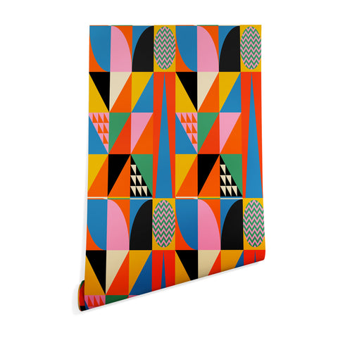 Jen Du Geometric abstraction in color Wallpaper