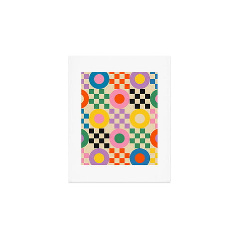 Jen Du Lucky Checkerboard Art Print