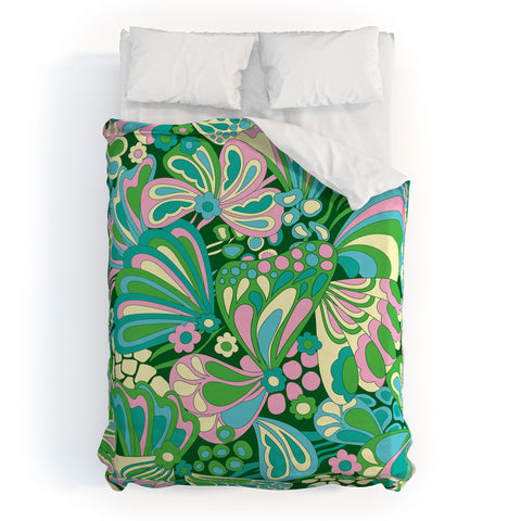 Jenean Morrison Abstract Butterfly Duvet Cover
