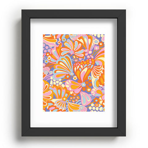Jenean Morrison Abstract Butterfly Lilac Recessed Framing Rectangle
