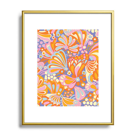 Jenean Morrison Abstract Butterfly Lilac Metal Framed Art Print
