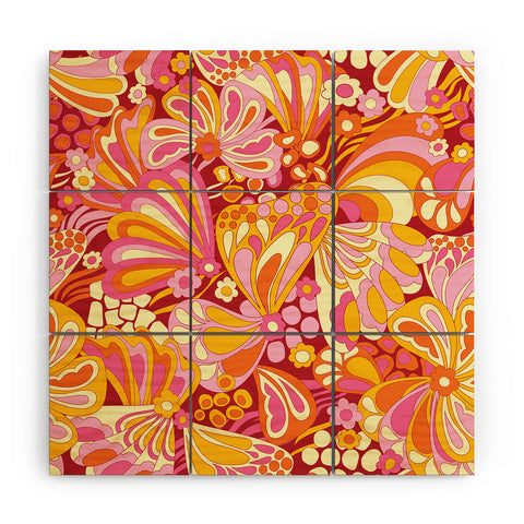 Jenean Morrison Abstract Butterfly Pink Wood Wall Mural