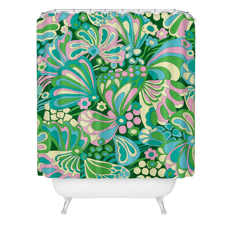 Jenean Morrison Abstract Butterfly Shower Curtain