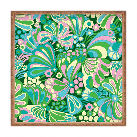 Jenean Morrison Abstract Butterfly Square Tray