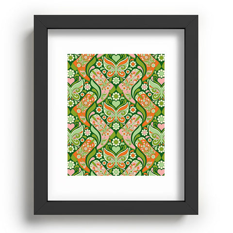 Jenean Morrison Boots and Butterflies Green Recessed Framing Rectangle