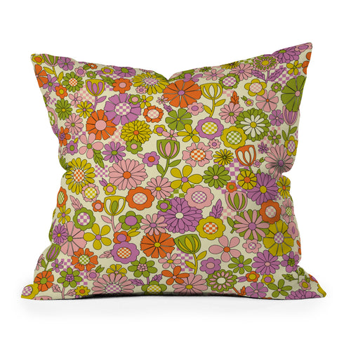 Jenean Morrison Checkered Past in Pink Throw Pillow