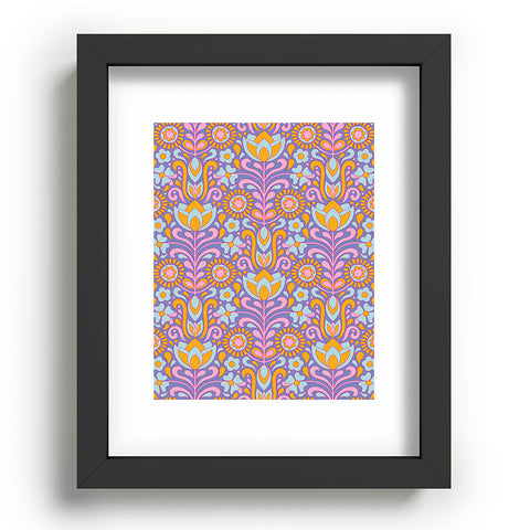 Jenean Morrison Climbing Floral Lilac Recessed Framing Rectangle