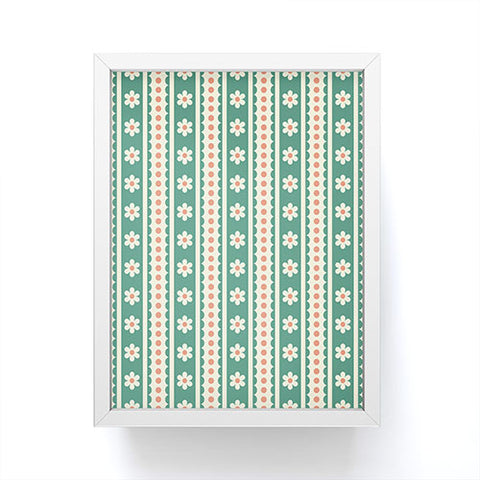 Jenean Morrison Feedsack Stripe Green Framed Mini Art Print