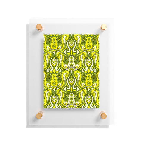 Jenean Morrison Mushroom Lamp Lemon Lime Floating Acrylic Print