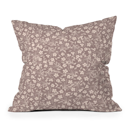 Jenean Morrison Pale Flower Outdoor Throw Pillow