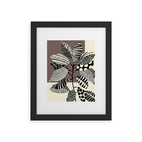 Jenean Morrison Patterned Plant 01 Framed Art Print