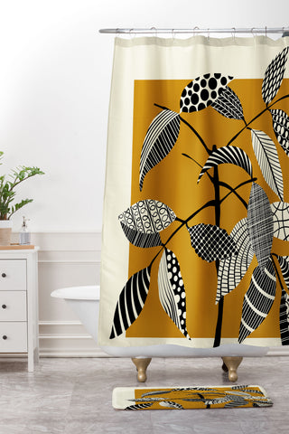 Jenean Morrison Patterned Plant 05 Shower Curtain And Mat