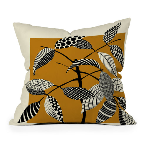 Jenean Morrison Patterned Plant 05 Outdoor Throw Pillow