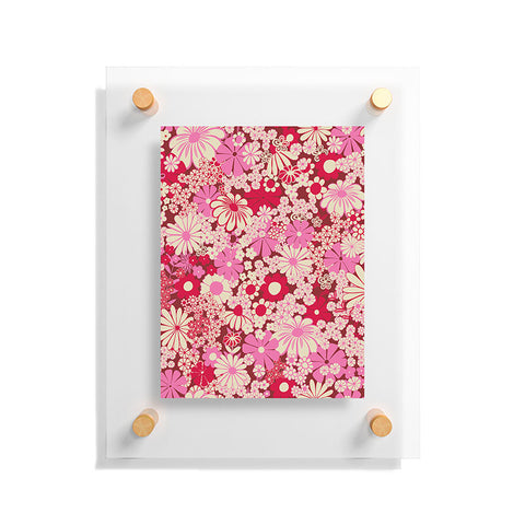 Jenean Morrison Peg in Red and Pink Floating Acrylic Print