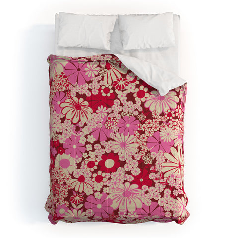 Jenean Morrison Peg in Red and Pink Comforter