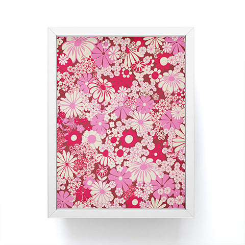Jenean Morrison Peg in Red and Pink Framed Mini Art Print
