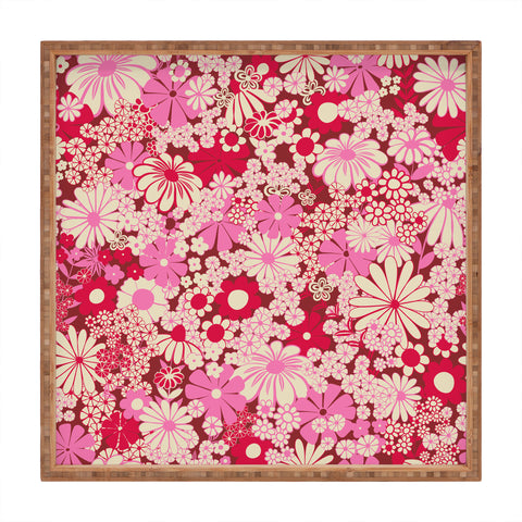 Jenean Morrison Peg in Red and Pink Square Tray