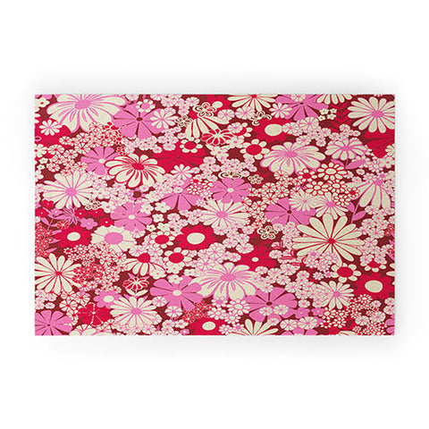 Jenean Morrison Peg in Red and Pink Welcome Mat