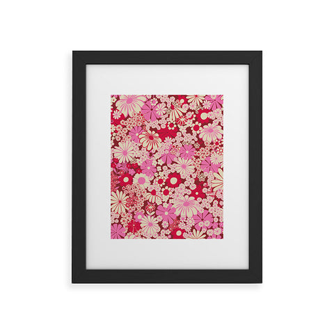 Jenean Morrison Peg in Red and Pink Framed Art Print