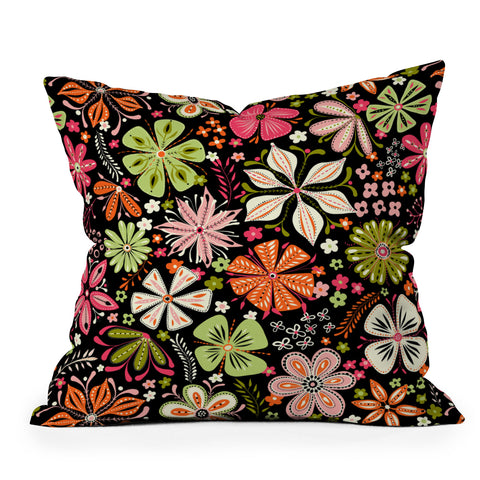 Jenean Morrison Petal Pop in Pink Outdoor Throw Pillow