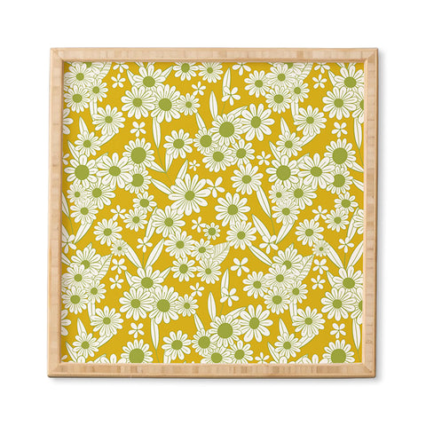 Jenean Morrison Simple Floral Green Yellow Framed Wall Art