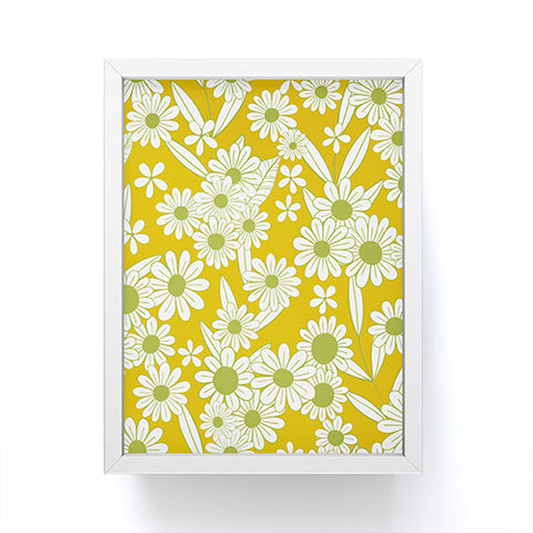 Jenean Morrison Simple Floral Green Yellow Framed Mini Art Print
