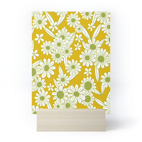 Jenean Morrison Simple Floral Green Yellow Mini Art Print