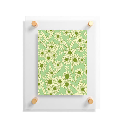 Jenean Morrison Simple Floral Mint Floating Acrylic Print