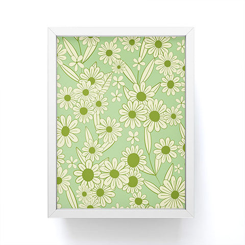 Jenean Morrison Simple Floral Mint Framed Mini Art Print