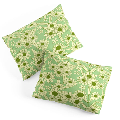 Jenean Morrison Simple Floral Mint Pillow Shams