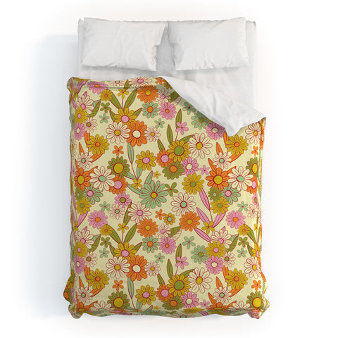 Jenean Morrison Simple Floral Multicolor Duvet Cover