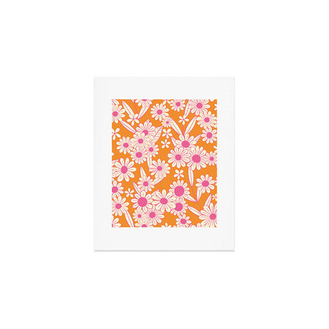 Jenean Morrison Simple Floral Orange Art Print