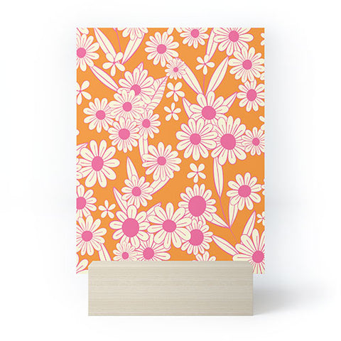 Jenean Morrison Simple Floral Orange Mini Art Print