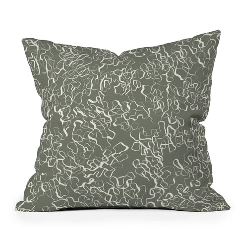 Jenean Morrison Tangles Outdoor Throw Pillow