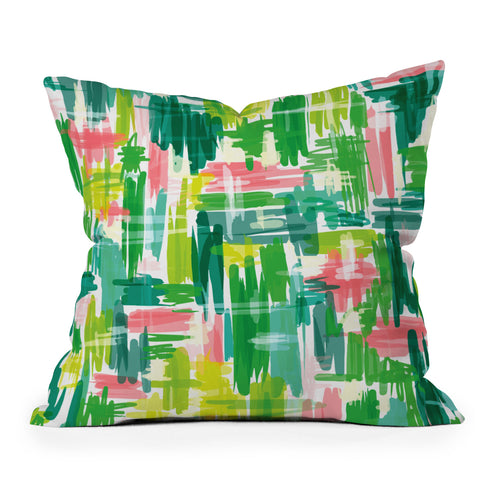Jenean Morrison Tropical Abstract Outdoor Throw Pillow