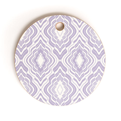Jenean Morrison Wave of Emotions Lilac Cutting Board Round