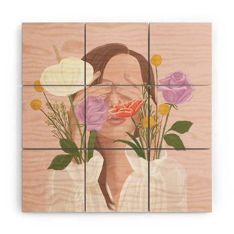 Jenn X Studio Full Bloom I Wood Wall Mural