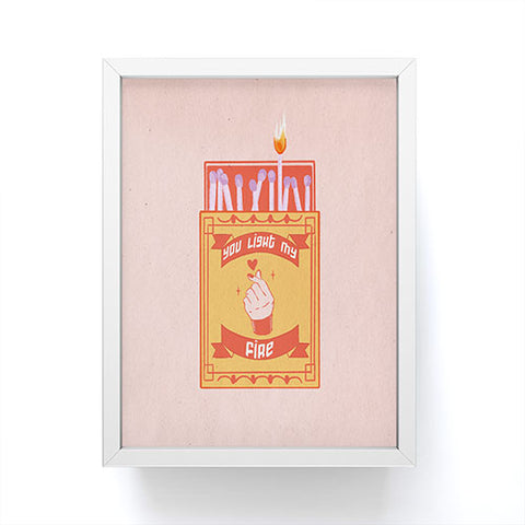 Jenn X Studio Light my fire Valentines Day Framed Mini Art Print