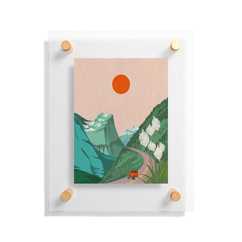 Jenn X Studio Mountain Sunset I Floating Acrylic Print