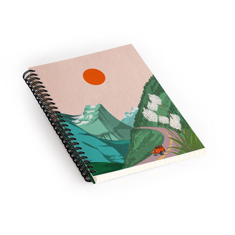 Jenn X Studio Mountain Sunset I Spiral Notebook